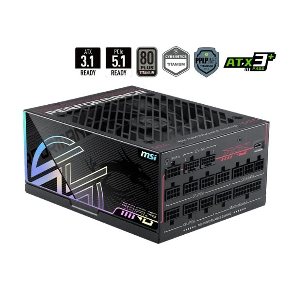 Nguồn MSI 1600W 80 PLus Titanium Fully Modular MPG Ai1600TS PCIE5 
