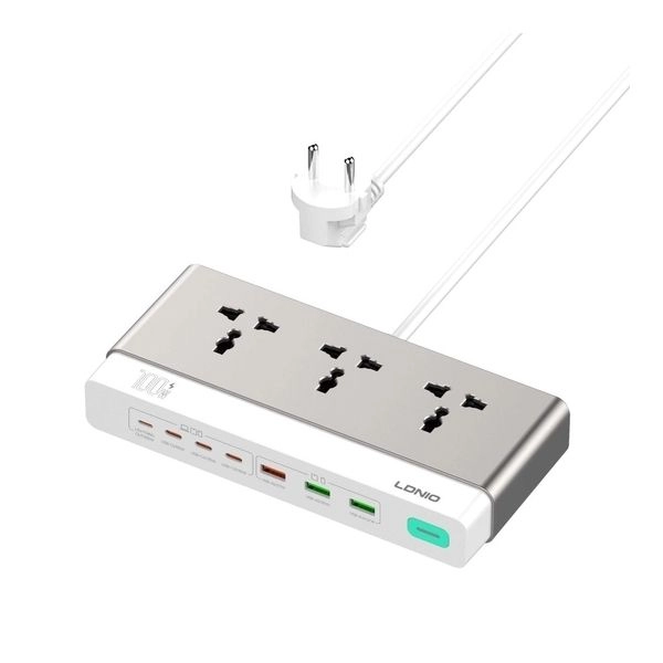 Ổ cắm điện đa năng LDNIO SC3 (2500W/GaN 100W/3 ổ) Grey
