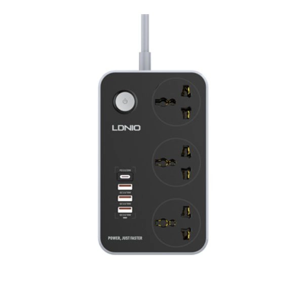 Ổ cắm điện đa năng LDNIO SC3412 (Black with Grey) 