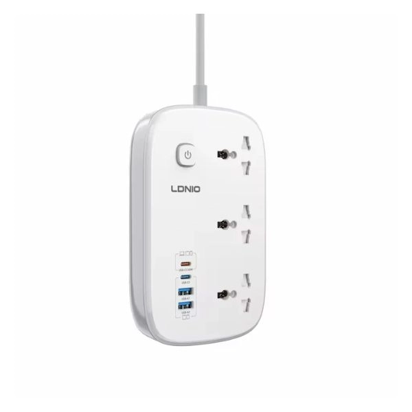 Ổ cắm điện đa năng LDNIO SC6 (PD 45W/3250W/3 ổ) 