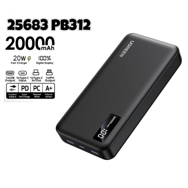 Sạc dự phòng 20000mAh 20W Ugreen 25683