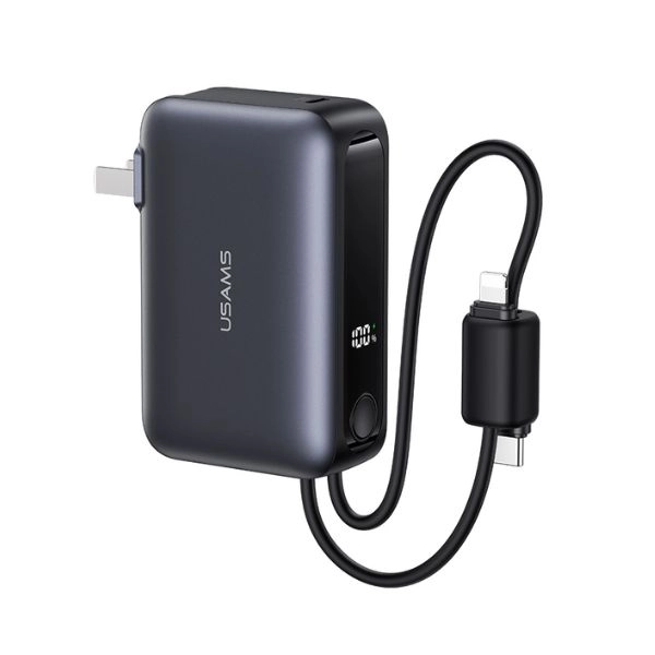 Sạc dự phòng kiêm củ sạc 3-in-1 USAMS CD260 PB88 10000mAh 22.5W 10KCD26001 (USM180-1TN-22) - Tarnish