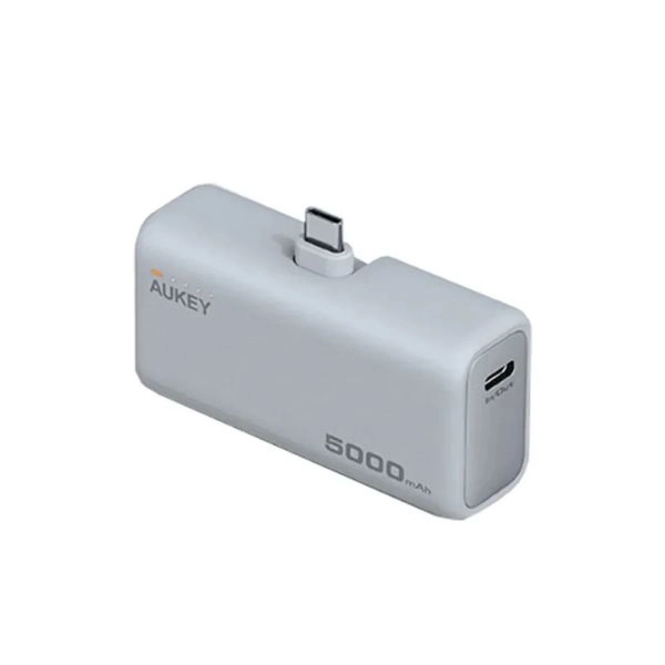 Sạc dự phòng Mini Aukey Spark Mini PB-Y59 5000mAh 20W Silver (PB-Y59-SIL)