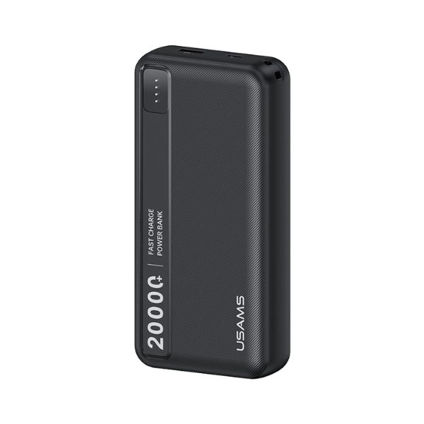 Sạc dự phòng Usams CD264 PB89 Dual-Port Power Bank 20000mAh 10W Black (20KCD26401)