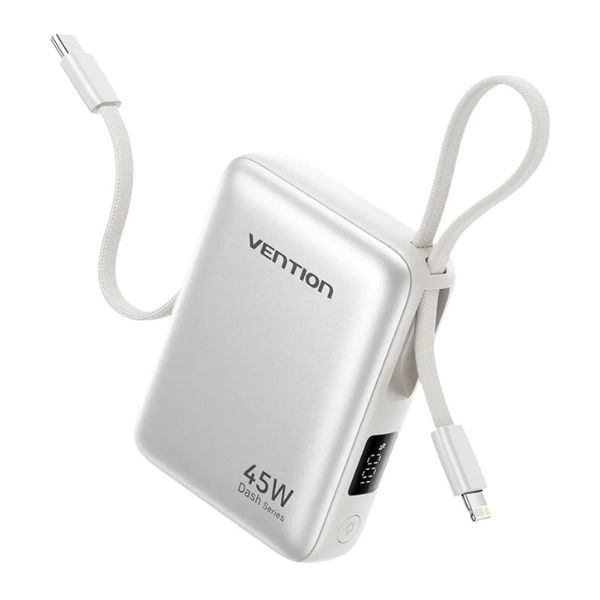 Sạc Dự Phòng Vention Mini Power Bank 10000mAh 45W - Beige (FKMN0)