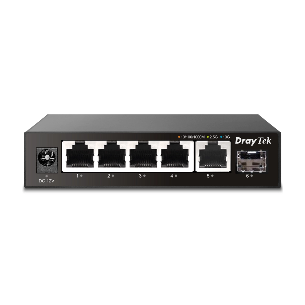 Switch Draytek VigorSwitch Q60x (6 port/ 2.5 Gbps/ SFP+)