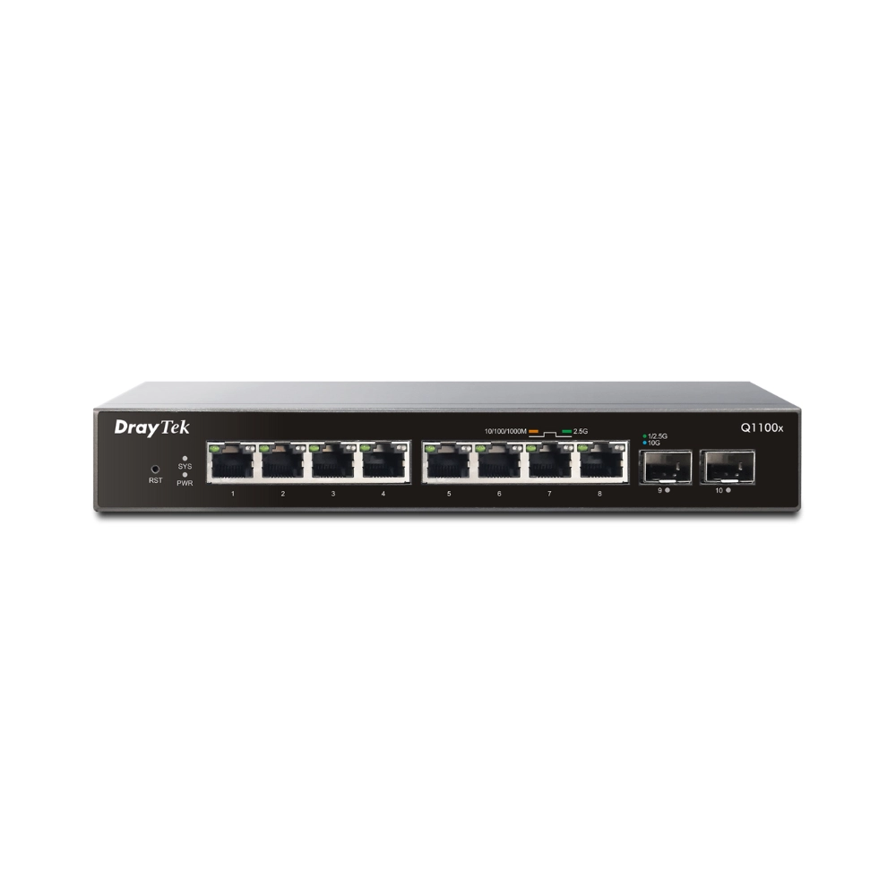 Switch DrayTek Smart Lite VigorSwitch (10 port/ 2.5/10 Gbps/ 2 SFP+)