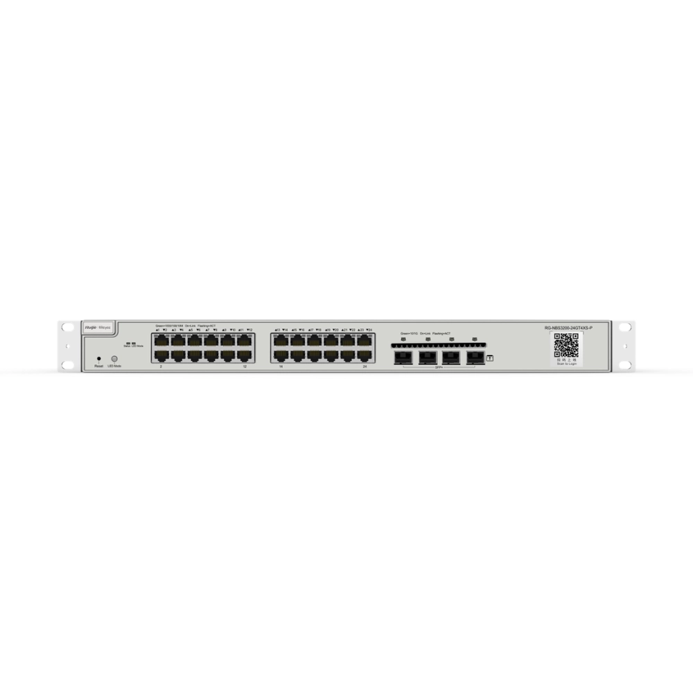 Switch PoE Ruijie Layer 2 RG-NBS3200-24GT4XS-P (24 port/ 1/10 Gbps/ 4 SFP+)