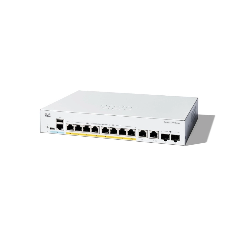 Switch PoE+ Cisco C1300-8P-E-2G (10 port/ 1 Gbps/ 2 SFP)