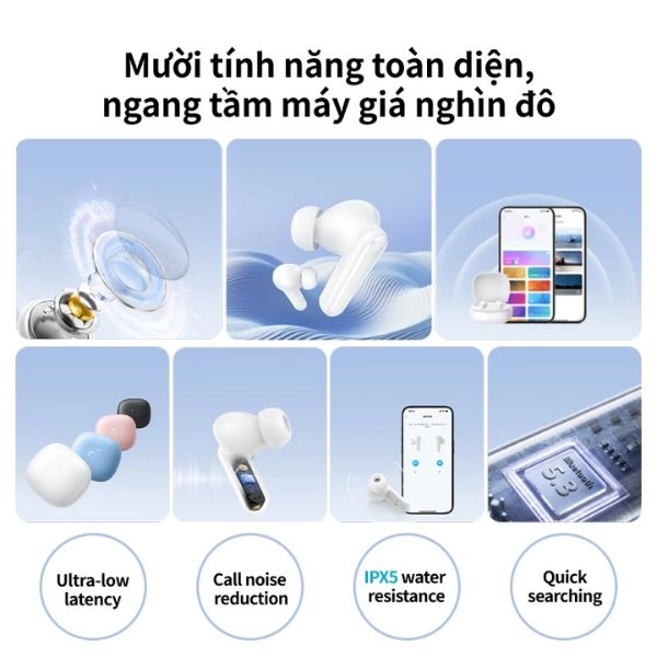 Tai Nghe Bluetooth Soundcore R50i A3949H32 Blue Sky