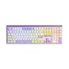 Bàn phím cơ 3 Mode Aula H108 Vàng Tím - Silent Cotton Candy Switch (7495)