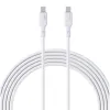 Cáp Sạc Nhanh C to C AUKEY CB-KCC102 100W Dài 1.8m White (CB-KCC102-WHT)