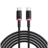 Cáp sạc nhanh Type C sang Type C Baseus Dura Series 240W dài 1m P10377803U03-01 (LVE111-1M-RK) – Red Black