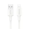 Cáp sạc nhanh USB sang Lightning Usams SJ762 U90 2.4A 1m White (SJ762USB01)