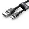 Cáp sạc nhanh USB sang Type C Baseus Cafule 3A 1m Gray (CATKLF-BG1)