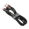 Cáp sạc nhanh USB to Lightning Baseus Cafule 2.4A dài 1m CALKLF-B19 (Red-Black)