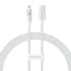 Cáp sạc nhanh USB to Lightning Baseus Gem 1m 2.4A White (LVE087-IP-1W)