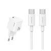 Combo Củ sạc + Cáp Type-C to Type-C dài 1M Usams JO04 20W JOXLTZ04 (USM194-CC-EW)