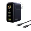 Combo Củ Sạc Nhanh 3 Cổng Kèm Cáp C to C Baseus PicoGo AE21 100W E0121C00 (LVJ089-10-UK) - Cosmic Black