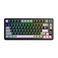 Bàn phím cơ gaming AULA S75 PRO Xám đen hồng - Star Vector switch (6429)