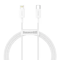Cáp sạc nhanh Type C sang Lightning Baseus Superior Series 20W 1m White (LVE004-1M-WH)
