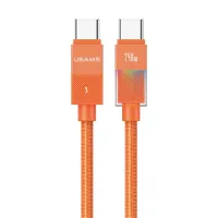 Cáp sạc nhanh Type C sang Type C Usams SJ775 240W dài 1.2m SJ775USB02 - Orange