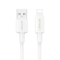 Cáp sạc nhanh USB sang Lightning Usams SJ762 U90 2.4A 1m White (SJ762USB01)