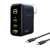 Combo Củ Sạc Nhanh 3 Cổng Kèm Cáp C to C Baseus PicoGo AE21 100W E0121C00 (LVJ089-10-UK) - Cosmic Black