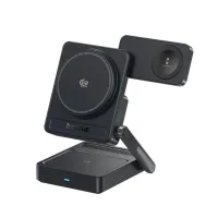 Đế sạc không dây 3-in-1 Baseus PicoGo AF21 Qi2.2 35W Cosmic Black (E0205402)