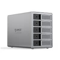 Hộp Đựng Ổ Cứng 3.5 inch 5 Khe Cắm SATA 3 USB-C Thunderbolt 3 ORICO 9858T3-EU-GY-BP