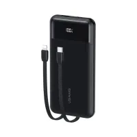Sạc dự phòng Usams CD281 Fast Charging Power Bank with Dual Cable 10000mAh 22.5W - Black (10KCD281WM01) 
