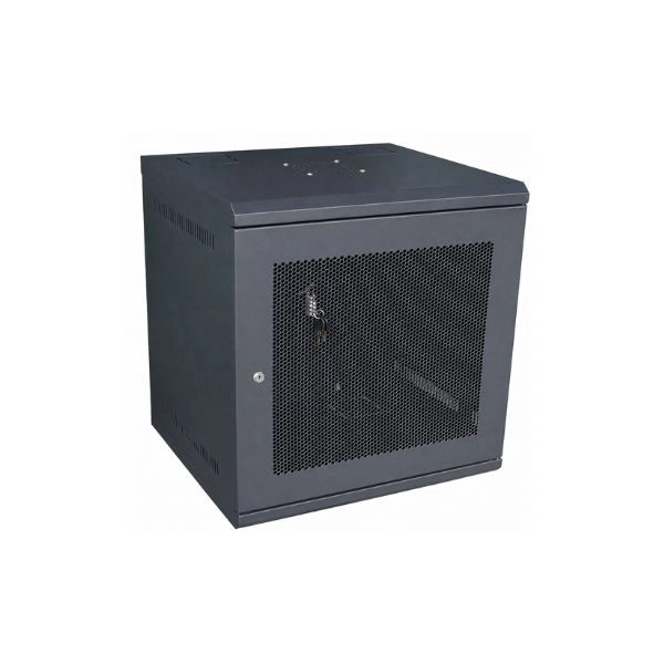 Tủ Mạng 10U Treo Tường D500 Cửa Lưới Màu Đen (TM105WBN-C)