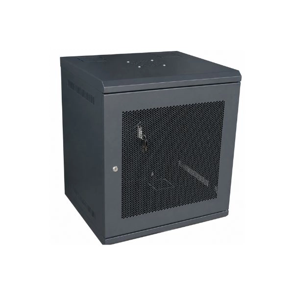 Tủ Mạng 12U Treo Tường D500 Cửa Lưới Màu Đen (TM125WBN-B)
