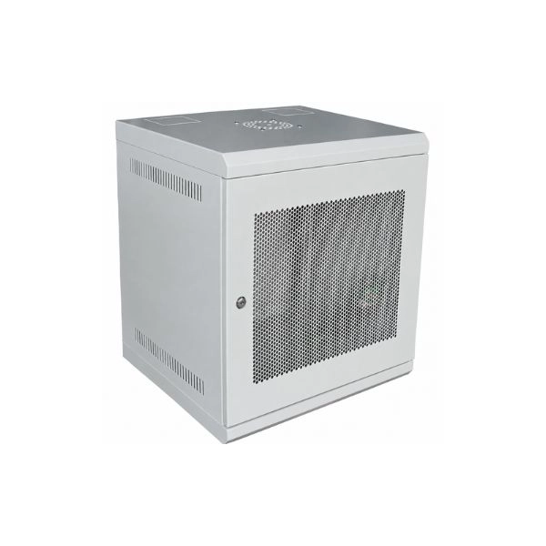 Tủ Mạng 12U Treo Tường Sâu D600 Cửa Lưới Màu Ghi (TM126WGN-B)