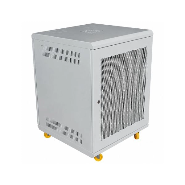 Tủ Mạng 15U Sâu D1000 Cửa Lưới Màu Ghi (TM1510GN-B)