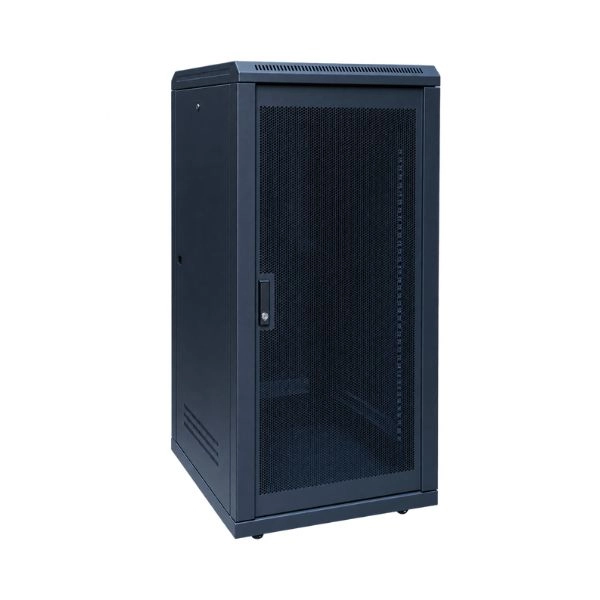 Tủ Mạng 27U Sâu D800 Cửa Lưới Màu Đen (TM278BN-C)
