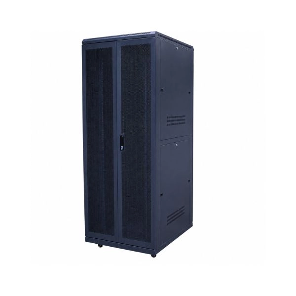 Tủ Mạng 42U Rộng W800 Sâu D1000 Cửa Lưới Màu Đen (TM42810BN-B)