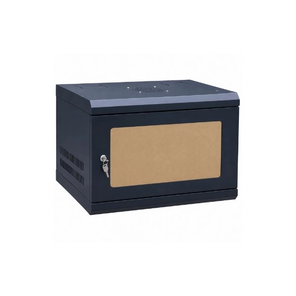 Tủ Mạng 6U Treo Tường Sâu D400 Cửa Mica Màu Đen (TM640WBM-B)