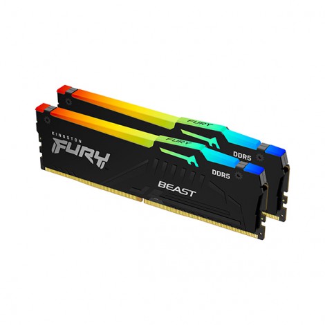 Ram Desktop Kingston Fury Beast RGB 16GB DDR5 5600MT/s KF556C40BBAK2-16