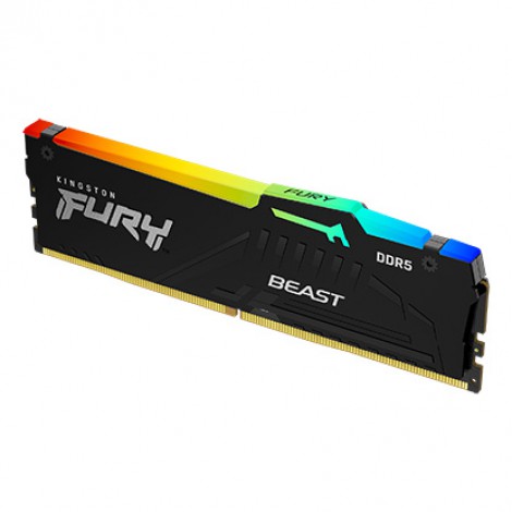 Ram Desktop Kingston Fury Beast RGB 32GB DDR5 5200MT/s KF552C40BBAK2-32