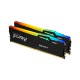 Ram Desktop Kingston Fury Beast RGB 32GB DDR5 5200MT/s KF552C40BBAK2-32