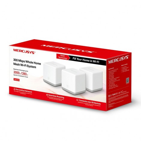 Hệ thống Wifi mesh Mercusys Halo S3 ( 3 pack)