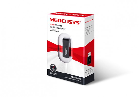 Bộ chuyển đổi USB Wi-Fi Mini Mercusys MW300UM