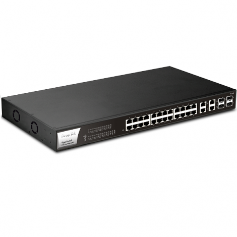 Switch PoE Draytek Vigor P1282 (28 port/ 10/100/1000 Mbps/ SFP Combo)