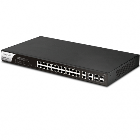 Switch PoE Draytek Vigor P1282 (28 port/ 10/100/1000 Mbps/ SFP Combo)