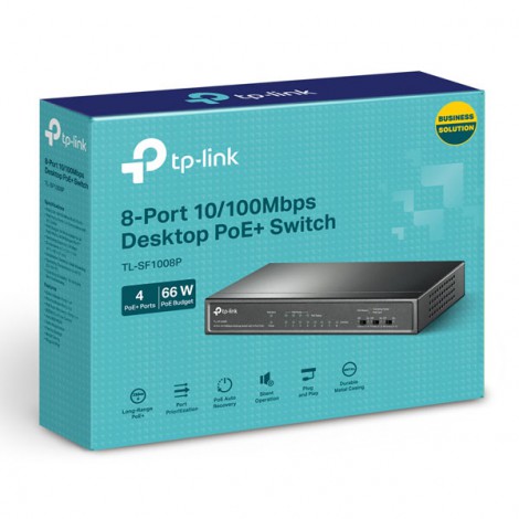 Switch TP-link 8 port PoE+ TL-SF1008P