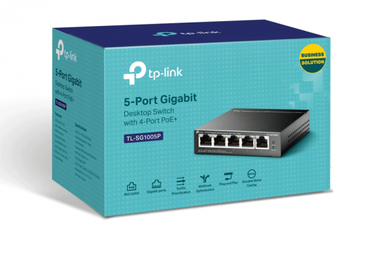 Switch PoE TP-Link TL-SG1005P (5 port/ 10/100/1000 Mbps)