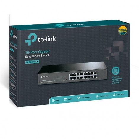 Switch TP-Link Easy Smart TL-SG1016DE (16 port/ 10/100/1000 Mbps)