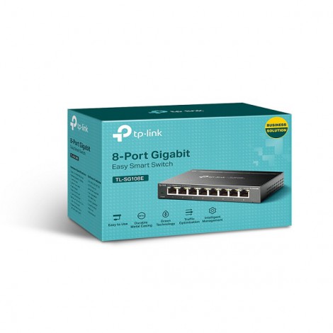 Switch TP-Link Easy Smart TL-SG108E (8 port/ 10/100/1000 Mbps)