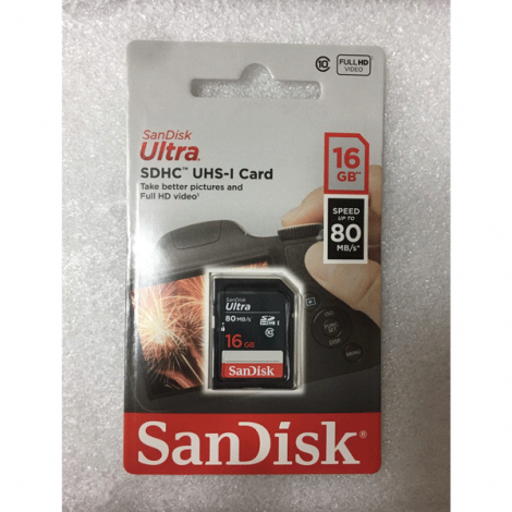 Thẻ nhớ SDHC 16GB Sandisk Ultra (class 10) SDSDUNS-016G-GN3IN